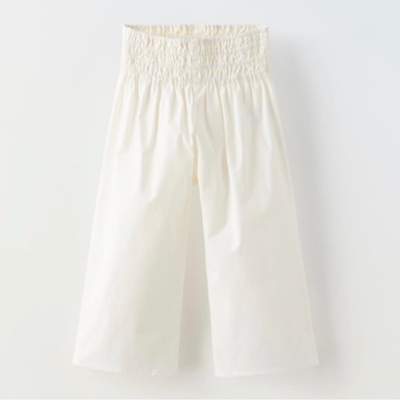 NWT ZARA POPLIN BLOUSE WITH BOWS AND CULOTTES SET - Picture 5 of 5